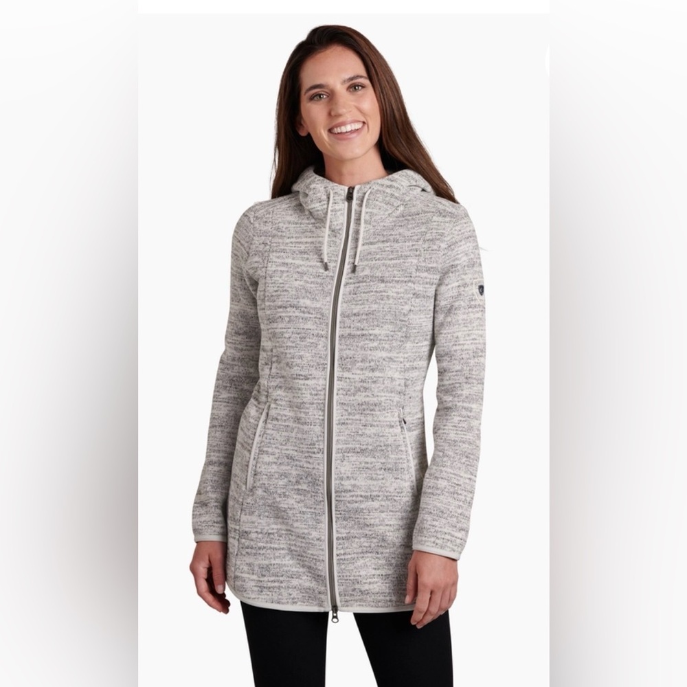 Kuhl Ascendyr Women's long Heathered Gray Hooded Sweatshirt